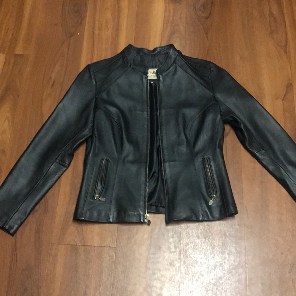 leather sheep material jacket never wear